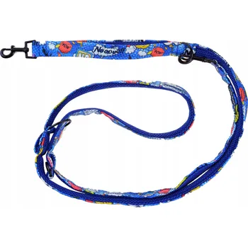 Vodítko pro psa VODÍTKO PŘEPÍNACÍ PRO PSA NELSON-X FLORAL BLACK 3 M/2,5 CM VZHLED S RUKOJETÍ KOUZLA