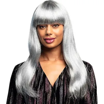 Boland Dámská dlouhá paruka glitrová bílý odstín