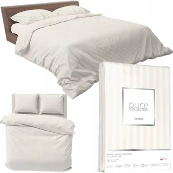 Povlečení POVLEČENÍ SADA PŘIKRÝVKA 160X200CM + 2 POVLEČENÍ NA POLŠTÁŘ 70X80CM BAVLNĚNÉ DAMAŠEK