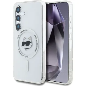Pouzdro na mobilní telefon KARL LAGERFELD pouzdro pro SAMSUNG S25 Plus KLHMS25MHLSCHH (Magnetic IML Metal Choupette Head) bílé
