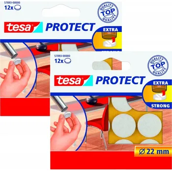 Podložka pod nábytek Kulaté filcové podložky pod židle, stůl, pračku, nábytek 22mm 12 Ks bílé x2