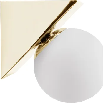 Lampička Nástěnná LAMPA ZLATÁ / BÍLÁ kovová lampa