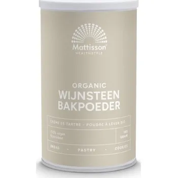 Mattisson BIO Kypřicí prášek do pečiva- vinný kámen 180 g