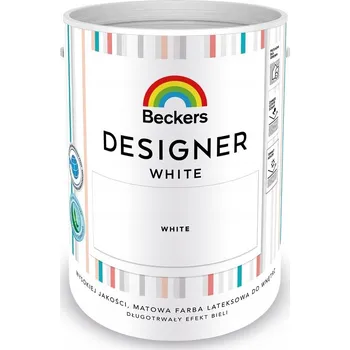 barva na zeď Barva latexová barva na zeď Beckers Designer 5L White Bílá matná