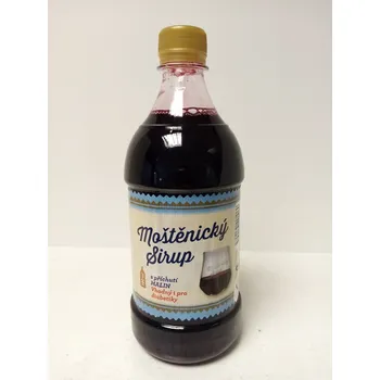 Sirup Moštěnický sirup s příchutí malin vhodný i pro diabetiky 0,7 l