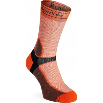 Pánské ponožky Bridgedale MTB Summer Weight T2 Coolmax Sport Boot oranžovo-šedé L 44-47