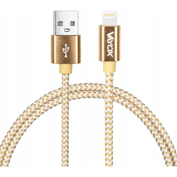 Datový kabel Kabel Vayox USB-C - Apple Lightning 2 m zlatý