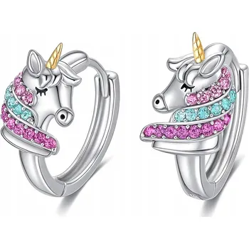 Náušnice Stříbrné náušnice 925 Mennica Bydgoska s anglickým zirkonem pro dívku