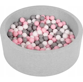 Suchý bazén Suchý bazén Selonis 200 míčků 90x30 cm bílý-šedý-pudrová růžová