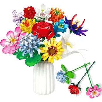 ostatní stavebnice STAVEBNICE VĚČNÉ KVĚTINY RŮŽE STAVEBNICE KYTICE FLOWER BOX DÁREK