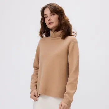 Dámský svetr Reserved - Rolák z vlny - béžová - 265HI-80M - 265HI-80M-L