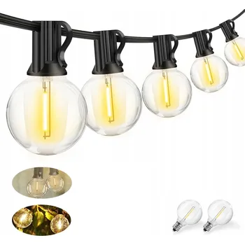 Venkovní osvětlení LED světelný řetěz G40 venkovní pro ZAHRADU na TERASU 18m / 30 žárovek