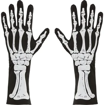 Karnevalový doplněk Rukavice - Kostra - dospělé