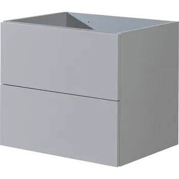 Kotel Mereo Aira desk koupelnová skříňka, spodní, šedá, 2 zásuvky, push, 610x530x460 mm CN730S