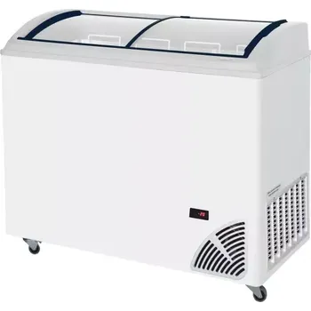 Kuchyňský spotřebič 48545 Pultová mraznička prosklené oblé víko Byfal ARO 306/2 White Edge