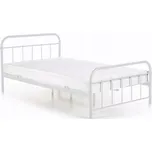 Kovová dvoulůžková postel Pablo 120x200 bílá