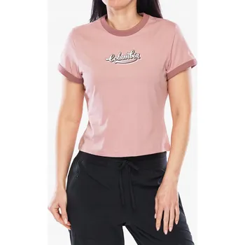 Dámské tričko Dámské tričko Columbia Rolling Bend Graphic Ringer Tee - eraser pink S