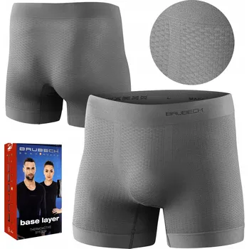 Pánské spodní prádlo Termoaktivní boxerky Brubeck Base Layer BX11160 šedé S
