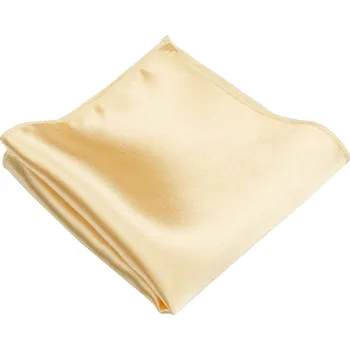 Látkový kapesník Béžovo zlatý pánský kapesníček mat/lesk