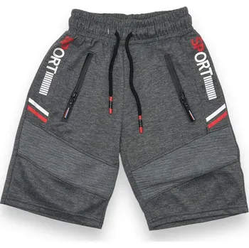 Chlapecké kraťasy MingFeng Chlapecké šedé kraťasy SPORT Barva: Šedá, Velikost: 146/152