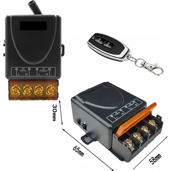 Zabezpečení domácnosti BEZDRÁTOVÝ VYPÍNAČ SVĚTLA 30A S DÁLKOVÝM OVLÁDÁNÍM