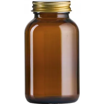 Láhev 100 ml Lahvička pharma+ černá s hliníkovým uzávěrem, UV OCHRANA, pro kapsle, gely