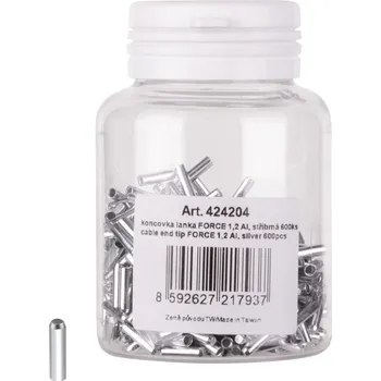 Komponent pro jízdní kolo koncovka lanka FORCE 1,2 Al, stříbrná 600ks