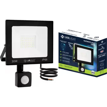 Halogenová LED lampa s pohybovým senzorem IP66 30W, studená bíla