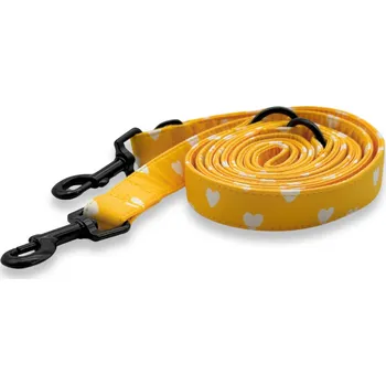 Vodítko pro psa PafDog® Softshellové přepínací vodítko PafDog®, 2 délky, LÁSKA ŽLUTÉ DÉLKA: 2,5m, ŠÍŘKA VODÍTKA: 20 MM