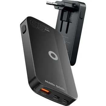 65W GaN nabíječka do sítě Mobile Origin III Slim Charger dual USB-C a USB-A - černá
