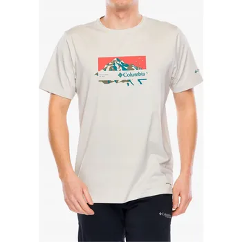 Pánské tričko Pánské tričko Columbia Ice Lake II SS Tee dark stone/peak direction S