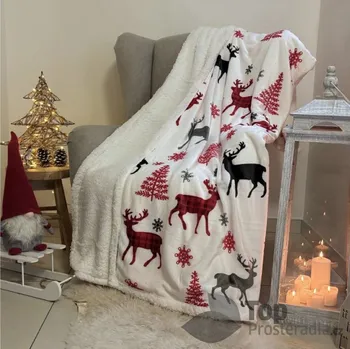 deka Deka beránek PICTURES 150x200 Červený jelen