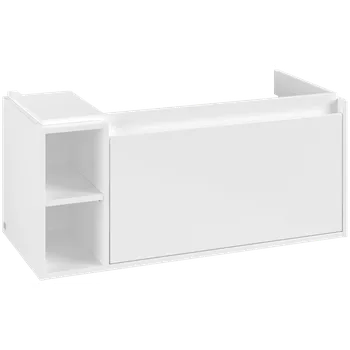 Koupelnový nábytek Villeroy & Boch Skyla - Skříňka pod umyvadlo 972x439 mm, 1 zásuvka, otevřená část vlevo, Brilliant White C79000VE