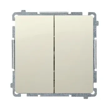 vypínač Dvojitý vypínač pod omítku Kontakt-simon, béžové odstíny BMW5.01/12