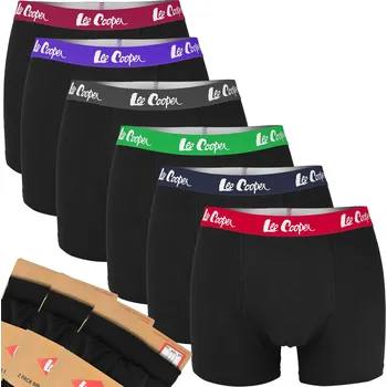 Boxerky Lee Cooper Boxerky Slipy Bavlna s Logem BM964 6 kusů Velikost XL
