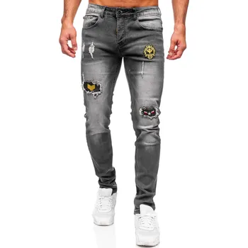 Grafitové pánské džíny slim fit Bolf MP0167G - 32/M