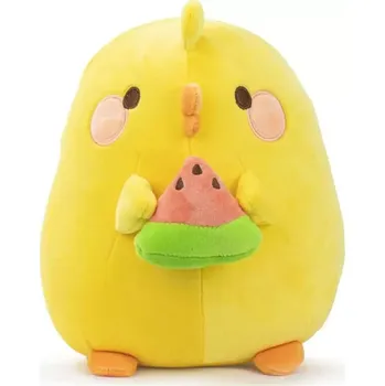 plyšák Piu Piu s kouskem melounu - plyšová postavička z pohádky Molang (Piu Piu Watermelon - Molang - 25 cm)
