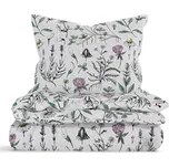 MK Lůžkoviny Francouzské bavlněné povlečení Renforcé - Herbář šedý 226359476