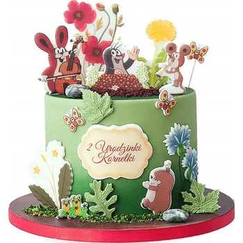 Obraz Sada dekorací na dort Krteček 7 cm x 5,5 cm motiv Krteček