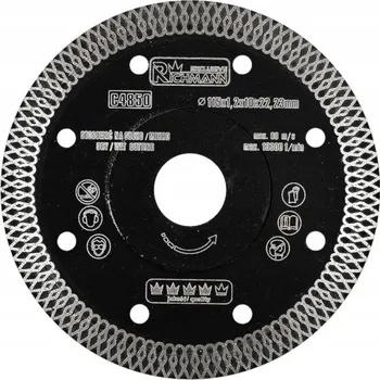 Řezný kotouč DIAMANTOVÝ KOTOUČ TENKÝ NA DLAŽDICE 115x1,2 MM GRES RICHMANN C4850