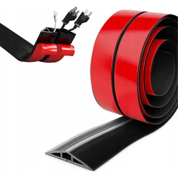 Bezpečnostní kamera KANAŁ KABLOWY PODŁOGOWY 2 M SAMOLEPICÍ MOST DO DOMU I KANCELÁŘE ČERNÝ