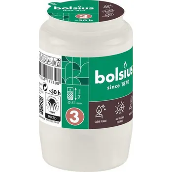 Svíčka Bolsius olejová náplň 57x94 mm 155g 50h bílá