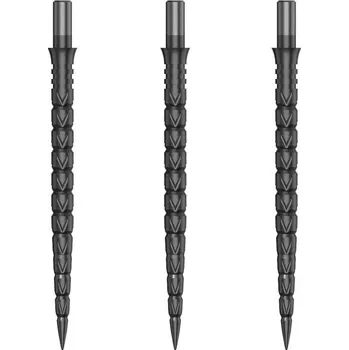 Šipka Náhradní hroty na steel šipky Cuesoul Touch Point II Cuts Gun Grey, 37mm, 3ks