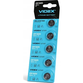 Článková baterie 5 ks Baterie Lithiová baterie Videx CR1620 3V 40mAh Sada Odolná Silná