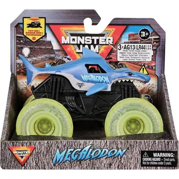 auto na autodráhu Auto Monster Jam Truck Megalodon Light Up Wheels 1:43