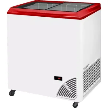 Mraznička 48529 Pultová mraznička prosklené rovné víko Byfal ARO 201/2 Red Edge