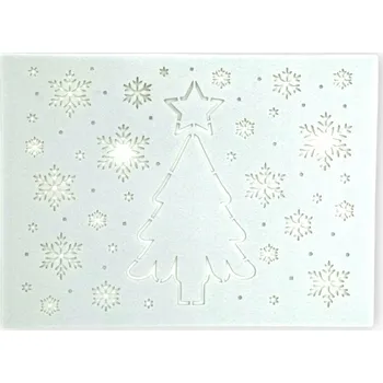 prostírání VÁNOČNÍ PROSTÍRÁNÍ PLST 2ks BÍLÉ 40x30 cm