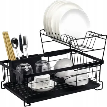 Odkapávač na nádobí ODKAPÁVAČ NA NÁDOBÍ S PODLOŽKOU, DVOUÚROVŇOVÝ, VELKÝ - SUŠÁK NA KUCHYŇSKOU LINKU