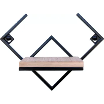 police Nástěnná police na květináč Diamond hnědý/černý