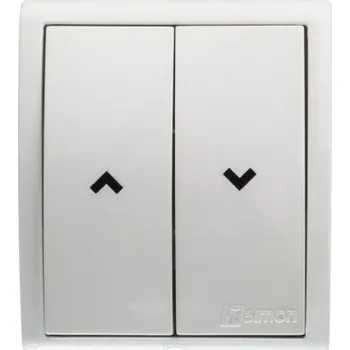 vypínač Žaluziový vypínač nástěnný bílý pro rolety Kontakt Simon Aquarius AQZ1/11